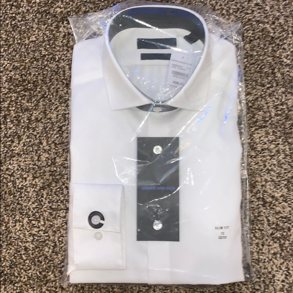 Slim Fit Calvin Klein White Slim Dress Shirt